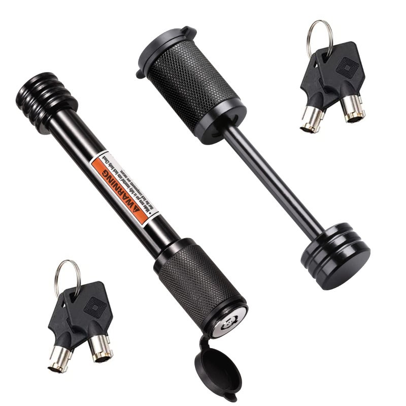 CZC AUTO Hitch Lock Set Dia 5/8 Inch Trailer Hitch Receiver Pin Lock Keyed Alike for Class III IV 2" and 2-1/2" Receiver Dia 1/4 Inch Hitch Coupler Lock with 2-1/2 Inch Span Fit Latch-Type Couplers - Image 1